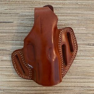 MASC brown leather holster for sig 365 with rail